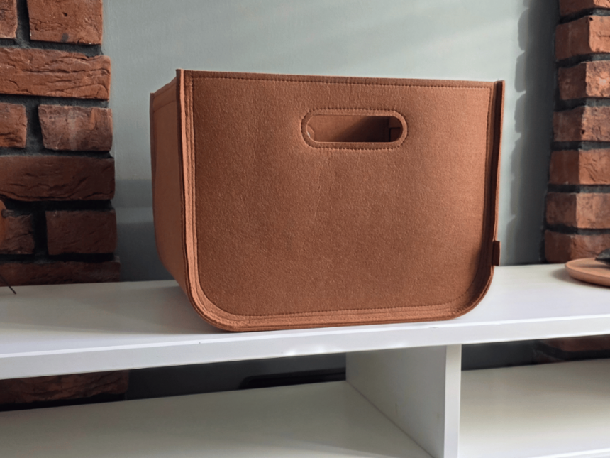 handmade organizer for living room or shelf