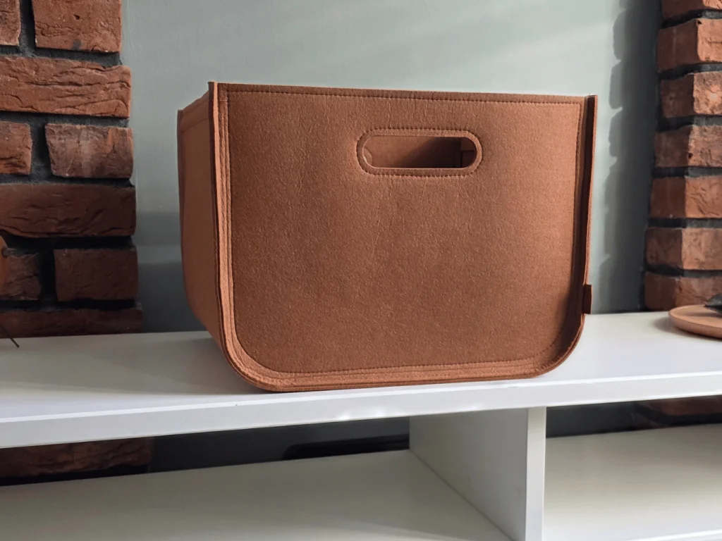 handmade organizer for living room or shelf