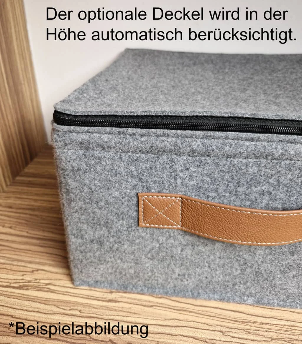 Filzkorb Stich-haltig mit Deckel reißverschluss