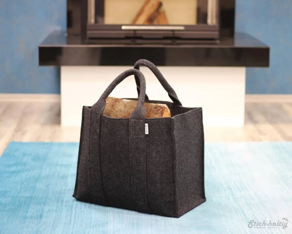 Filztasche Kaminholz