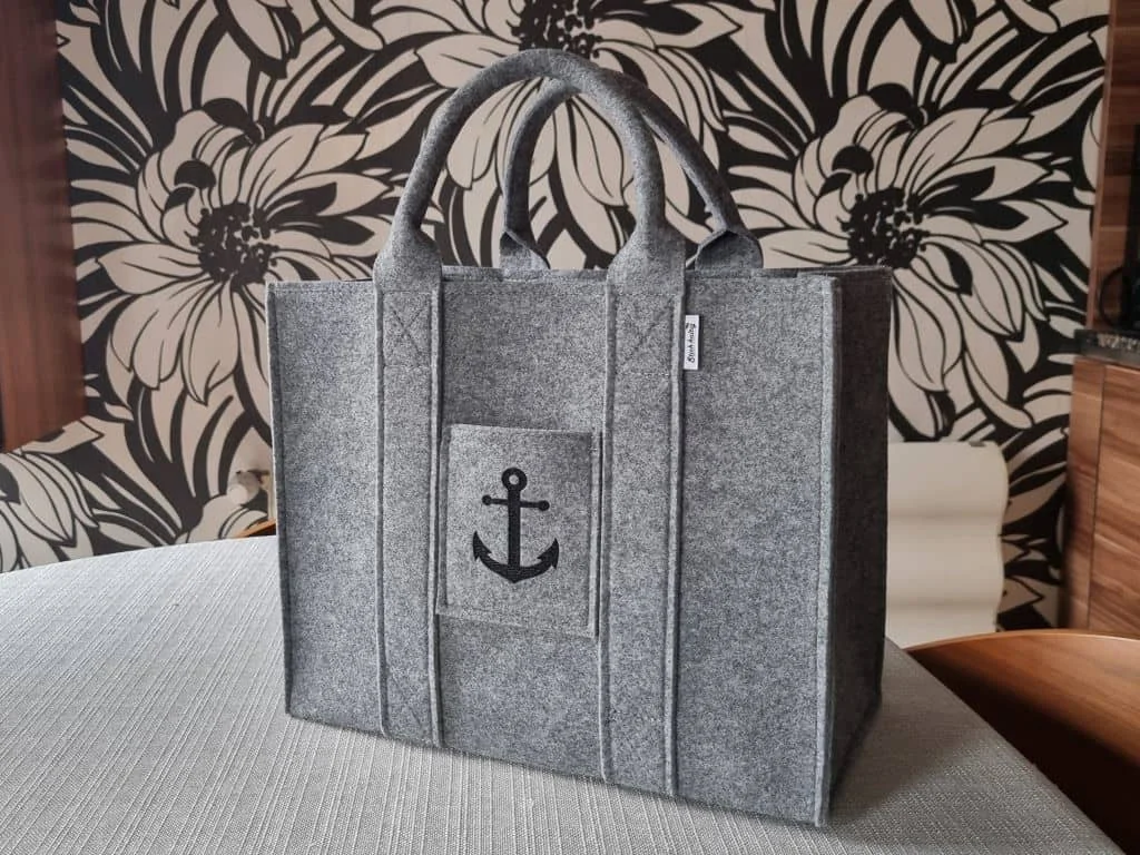 Filztasche mit Anker