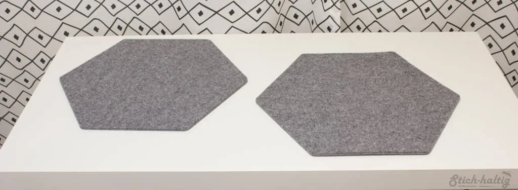 Hexagon Untersetzer aus Filz (4er-Set)