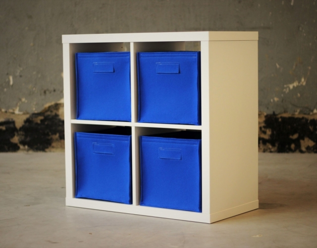 Filzkorb Schublade Box blau