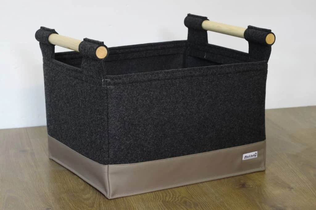 Kaminholzkorb taupe
