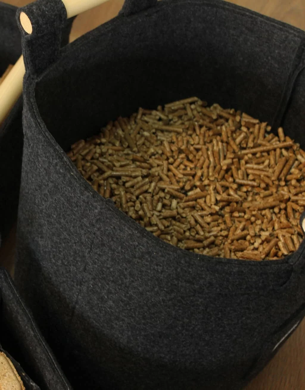 Filzkorb Holzpellets