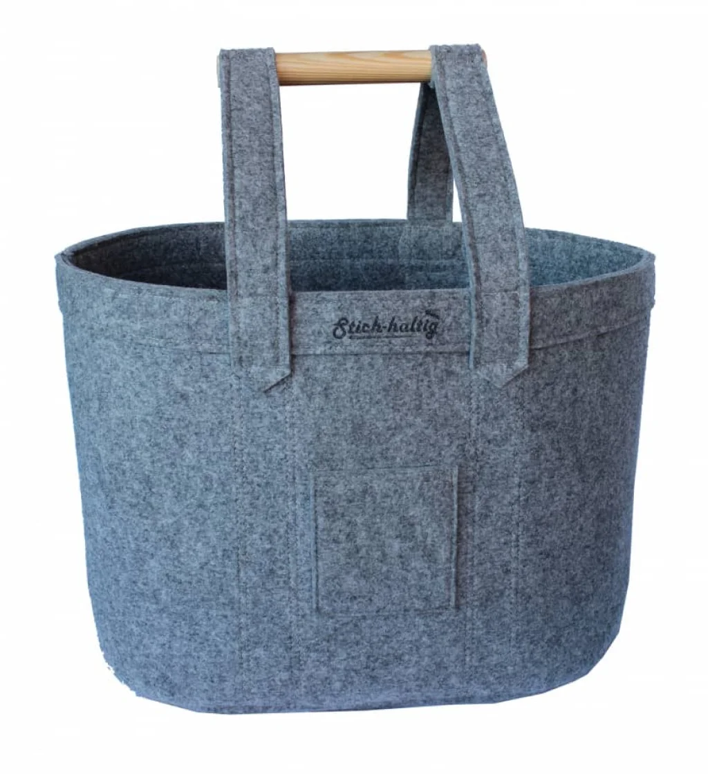 Filztasche mit Holzgriff