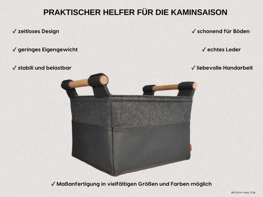 Handgefertigte Leoprint Filztasche in Grau mit markantem Leoprint-Muster