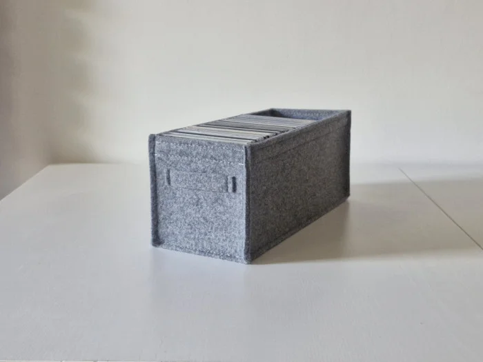 Filzkorb für CD´s mit Filzgriff