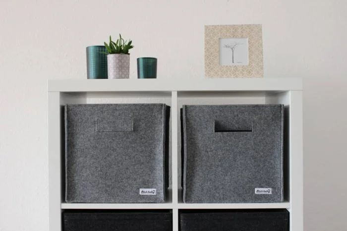 Minimalistischer Filzkorb