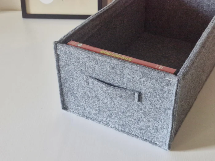 DVD Korb mit Filzgriff, DVD Aufbewahrung, DVD Box