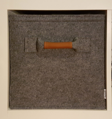 Regalkorb Filz mit Ledergriff
