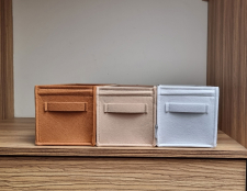 CD Boxen aus Filz Creme Beige 