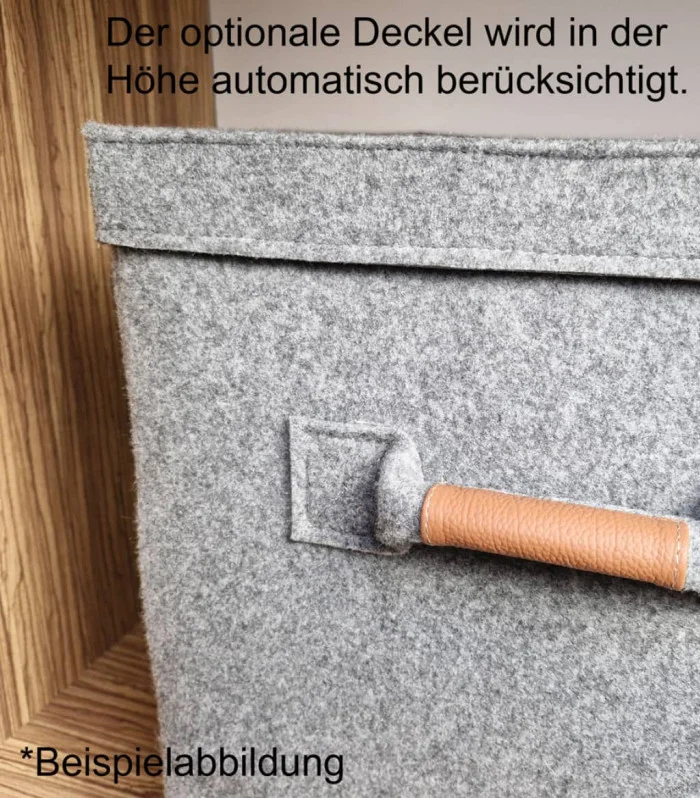Filzkorb Stich-haltig mit Deckel gestülpt