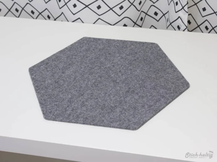 Hexagon Untersetzer aus Filz (4er-Set)