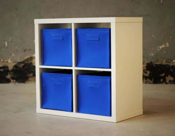 Filzkorb Schublade Box blau