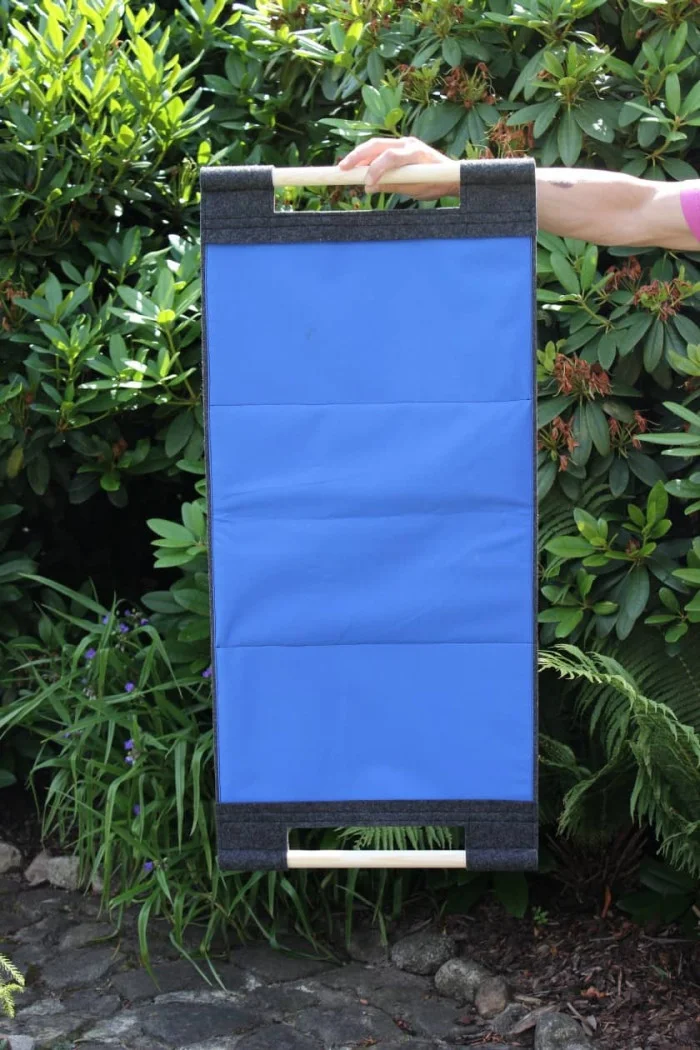Kaminholztrage Stich-haltig.com blau