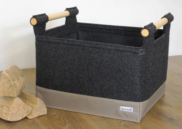 Filzkorb taupe
