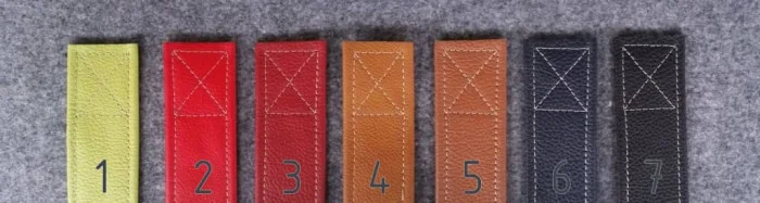 Regalkorb mit Ledergriff individuelle Farbwahl