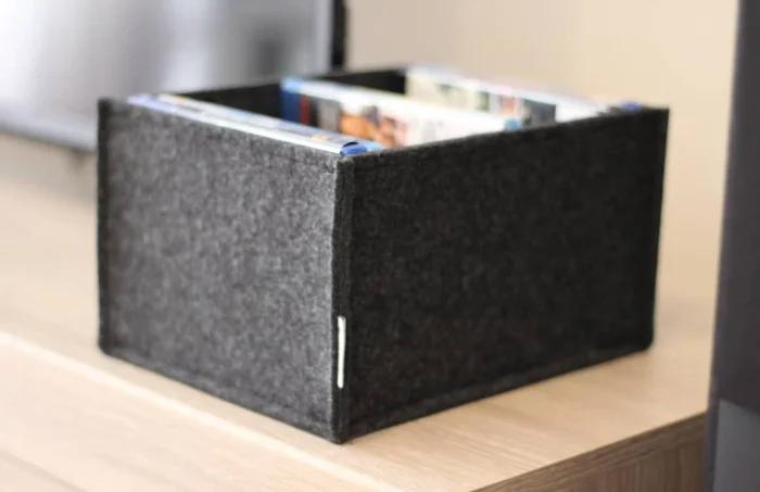 Filzkorb für Blu-ray und Playstation-Spiele PS4 PS5
