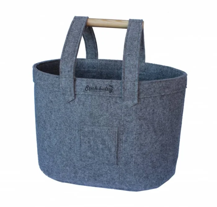 Filztasche mit Holzgriff