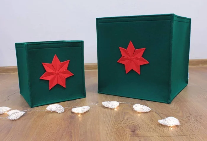 Weihnachtskorb aus Filz