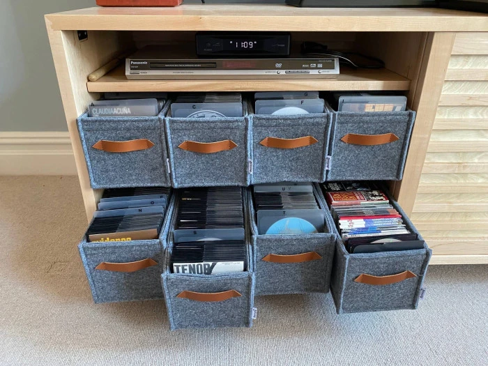 kunde cd box aus FIlz stich-halitg