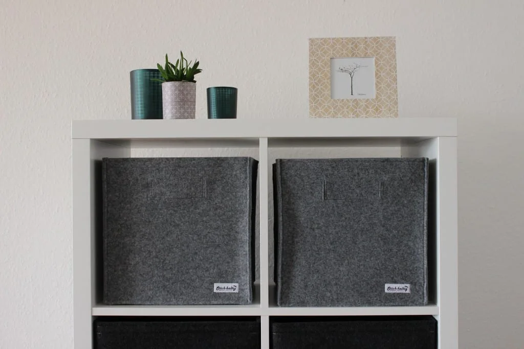 Minimalischer Filzkorb