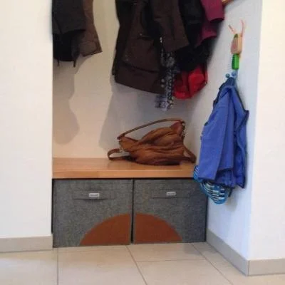 Edle Filzkoerbe Mit Leder